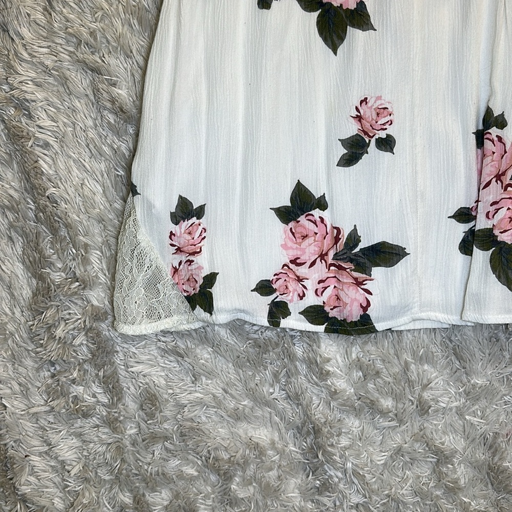 Guess White and Pink Floral Dress Small - Picture 6 of 8
